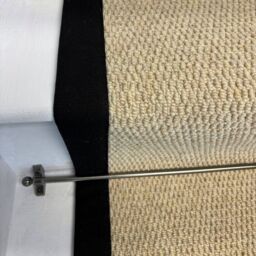 RainbowHome Kalahari Cream Wool Stair Runner With 100% Cotton Black Border - Size: 50 cm x 700 cm - thumbnail 2
