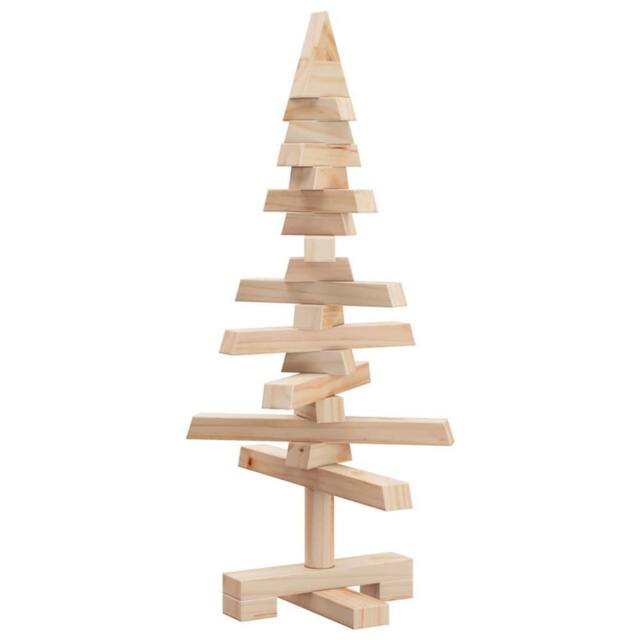 Berkfield Home Wooden Christmas Tree for Decoration 60 cm Solid Wood Pine in Tan - image 1