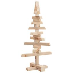 Berkfield Home Wooden Christmas Tree for Decoration 60 cm Solid Wood Pine in Tan - thumbnail 6
