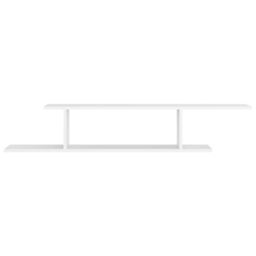 Berkfield Home Wall-Mounted TV Shelf White 125x18x23 cm Engineered Wood - Size: 125 x 18 x 23 cm - thumbnail 5
