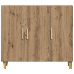 Berkfield Home Sideboard Artisan Oak 90x34x80 cm Engineered Wood in Brown - Size: 90 x 34 x 80 cm - thumbnail 5