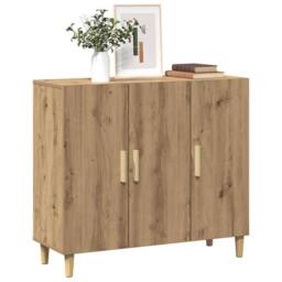 Berkfield Home Sideboard Artisan Oak 90x34x80 cm Engineered Wood in Brown - Size: 90 x 34 x 80 cm - thumbnail 3