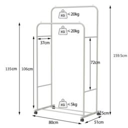 Nordara Dress Shirts Hanging Display Stand in White - thumbnail 2