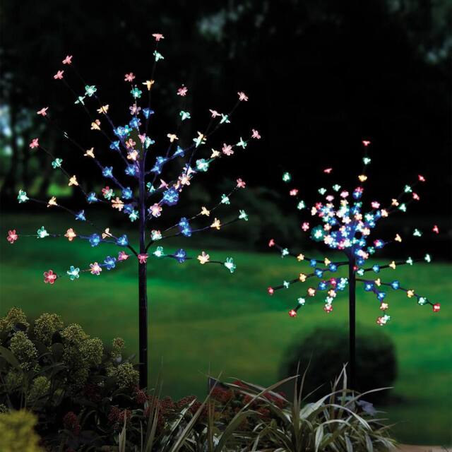 Coopers of Stortford Solar LED Blossom Tree Garden Light with 100 LEDs, H120cm - image 1