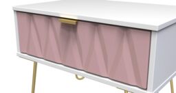 Ready Assembled 2 U Dallas 1 Drawer Wide Side Table (Ready Assembled) in Dusty Pink - thumbnail 4