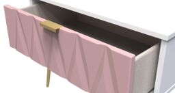 Ready Assembled 2 U Dallas 1 Drawer Wide Side Table (Ready Assembled) in Dusty Pink - thumbnail 5
