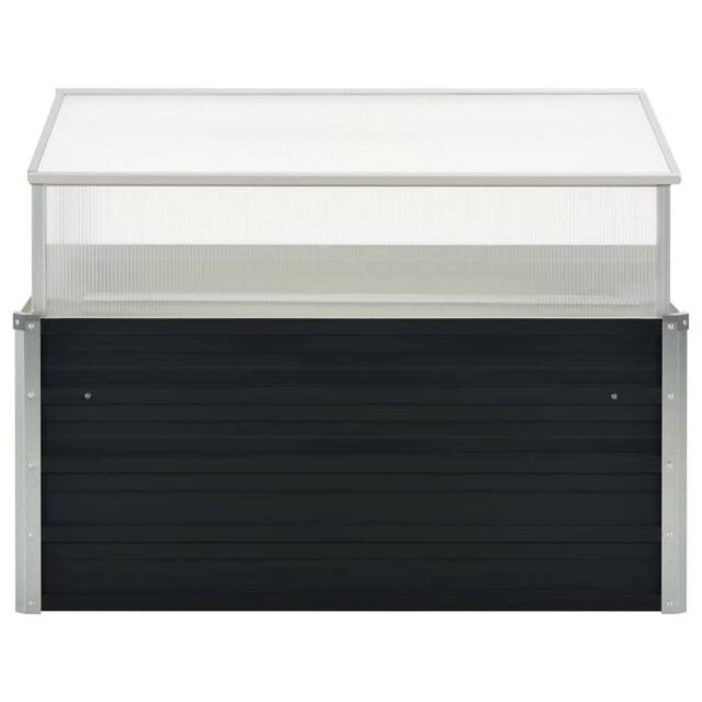 Berkfield Home Greenhouse Anthracite 100x100x77 cm Galvanised Steel in Black - Size: 100 x 100 x 77 cm - image 1