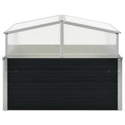 Berkfield Home Greenhouse Anthracite 100x100x77 cm Galvanised Steel in Black - Size: 100 x 100 x 77 cm - thumbnail 3