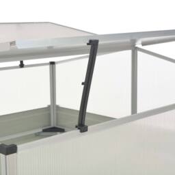 Berkfield Home Greenhouse Anthracite 100x100x77 cm Galvanised Steel in Black - Size: 100 x 100 x 77 cm - thumbnail 5