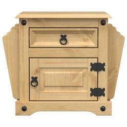 Berkfield Home Bedside Cabinet Corona 45x35x47.5 cm Solid Wood Pine in Brown - thumbnail 4