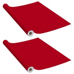 Berkfield Home Self-adhesive Furniture Films 2 pcs Red 500x90 cm PVC - thumbnail 2