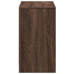 Berkfield Home TV Cabinet with LED Brown Oak 91x34x61 cm Engineered Wood - Size: 91 x 34 x 61 cm - thumbnail 7