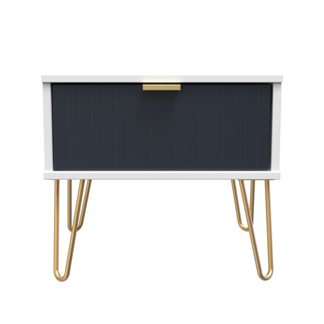 Ready Assembled 2 U Bexley 1 Drawer Bedside (Ready Assembled) in Dark Blue - image 1