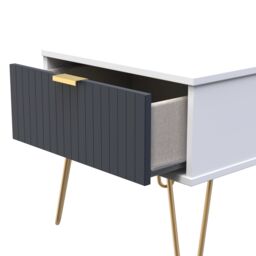 Ready Assembled 2 U Bexley 1 Drawer Bedside (Ready Assembled) in Dark Blue - thumbnail 5