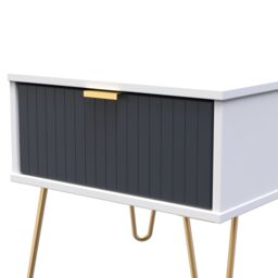 Ready Assembled 2 U Bexley 1 Drawer Bedside (Ready Assembled) in Dark Blue - thumbnail 4