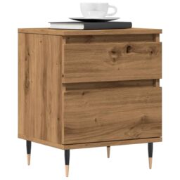 Berkfield Home Bedside Cabinet Artisan Oak 40x35x50 cm Engineered Wood in Brown - Size: 40 x 35 x 50 cm - thumbnail 1