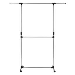 EONLION Chrome Clothing Rack with Extendable Top Rail in Silver - Size: 500mm - thumbnail 3