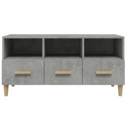 Berkfield Home TV Cabinet Concrete Grey 102x36x50 cm Engineered Wood - Size: 102 x 36 x 50 cm - thumbnail 6