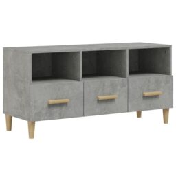 Berkfield Home TV Cabinet Concrete Grey 102x36x50 cm Engineered Wood - Size: 102 x 36 x 50 cm - thumbnail 2