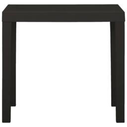 Berkfield Home Garden Table Anthracite 79x65x72 cm Plastic in Black - Size: 79 x 65 x 72 cm