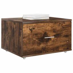 Berkfield Home Drawer Cabinet Smoked Oak MDF with Veneer Drawer Cabinet in Brown - thumbnail 3