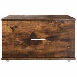 Berkfield Home Drawer Cabinet Smoked Oak MDF with Veneer Drawer Cabinet in Brown - thumbnail 6