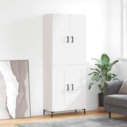 Berkfield Home Highboard White 69.5x34x180 cm Engineered Wood - thumbnail 2
