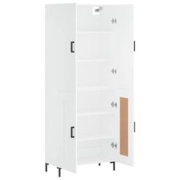 Berkfield Home Highboard White 69.5x34x180 cm Engineered Wood - thumbnail 4