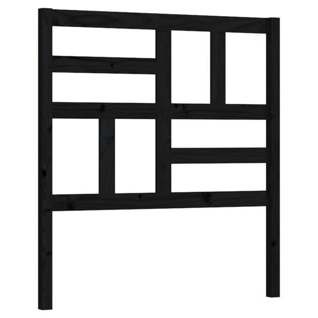 Berkfield Home Bed Headboard Black 96x4x104 cm Solid Wood Pine - Size: 96 x 4 x 104 cm - image 1