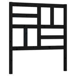 Berkfield Home Bed Headboard Black 96x4x104 cm Solid Wood Pine - Size: 96 x 4 x 104 cm - thumbnail 1