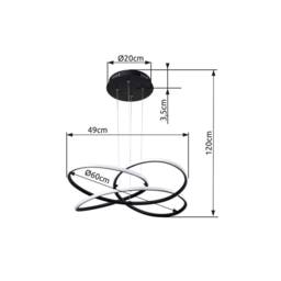 Netlighting Panda Pendant Ceiling Light Matt Black LED 3000K - thumbnail 5