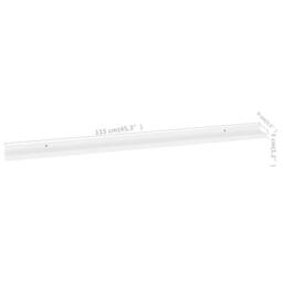 Berkfield Home Decorative Wall Shelves 2 pcs White 115x9x3 cm - Size: 115 x 9 x 3 cm - thumbnail 9