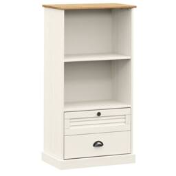 Berkfield Home Beautiful Bookcase VIGO White 60x35x114.5 cm Solid Wood Pine - thumbnail 3
