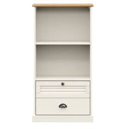 Berkfield Home Beautiful Bookcase VIGO White 60x35x114.5 cm Solid Wood Pine - thumbnail 4