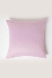 Homescapes Herringbone Cushion Cover in Pale Pink - Size: 45 cm x 45 cm - thumbnail 1