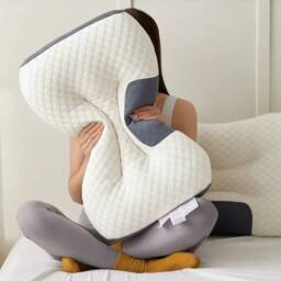 Ventryn 1000g Memory Foam Cervical Pillow for Neck Shoulder Pain in White - thumbnail 6