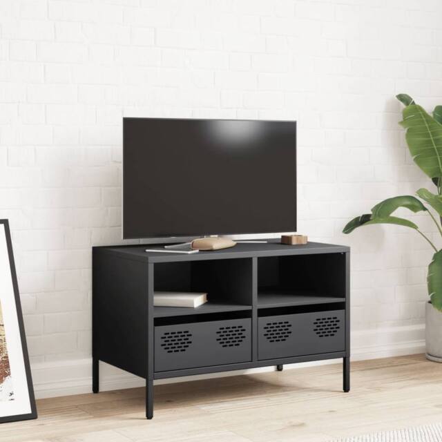 Berkfield Home TV Cabinet Anthracite 68x39x43.5 cm Cold-rolled Steel in Dark Grey - image 1