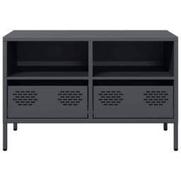 Berkfield Home TV Cabinet Anthracite 68x39x43.5 cm Cold-rolled Steel in Dark Grey - thumbnail 5