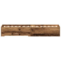 Berkfield Home Bed Frame Old Wood 90x200 cm Engineered Wood in Brown - thumbnail 7