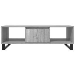 Berkfield Home Decorative Coffee Table Grey Sonoma 104x60x35 cm Engineered Wood - Size: 104 x 60 x 35 cm - thumbnail 5