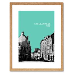 "Artery8 Wall Art Print Edinburgh Candlemaker Row Teal Framed 9X7 in Beige - Size: W7"" x H9""" - thumbnail 1