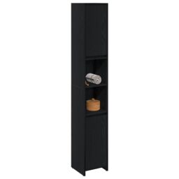 Berkfield Home Bathroom Cabinet Black Oak 30x30x183, 5 cm Engineered wood - thumbnail 3
