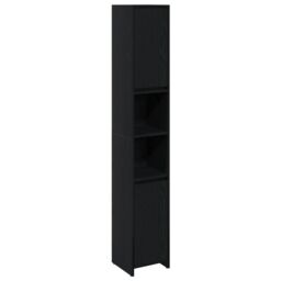 Berkfield Home Bathroom Cabinet Black Oak 30x30x183, 5 cm Engineered wood - thumbnail 2
