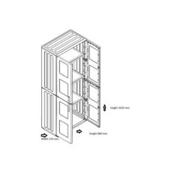 Shires Tall Cabinet Plastic Garden Store Approx L70 x W39 x H165 cm in Grey - thumbnail 4