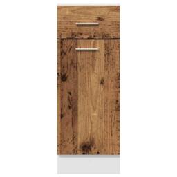 Berkfield Home Drawer Bottom Cabinet Old Wood 30x46x81.5 cm Engineered Wood in Brown - thumbnail 4