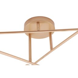 Happy Homewares Industrial Designer Styled Ceiling Light with Straight Metal Arms in Gold - thumbnail 4
