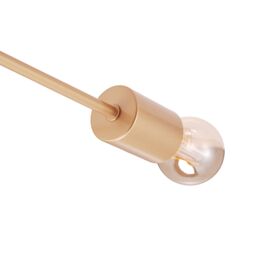 Happy Homewares Industrial Designer Styled Ceiling Light with Straight Metal Arms in Gold - thumbnail 3