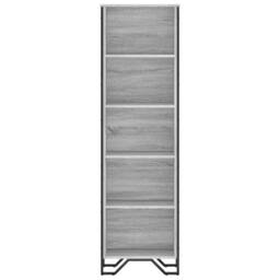 Berkfield Home Modern Bookcase Grey Sonoma 50x31x169 cm Engineered Wood - Size: 50 x 31 x 169 cm - thumbnail 4