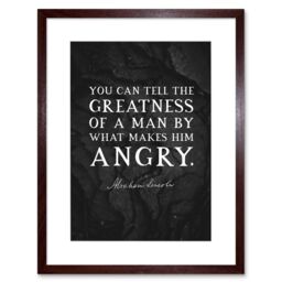 "Artery8 Wall Art Print Slate Quote Abraham Lincoln Greatness Angry Artwork Framed 9X7 Inch in Brown - Size: W7"" x H9""" - thumbnail 1