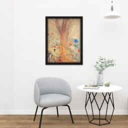 "Artery8 Wall Art Print Odilon Redon The Buddha Large Framed Wall Décor Art in Black - Size: W18"" x H24""" - thumbnail 2